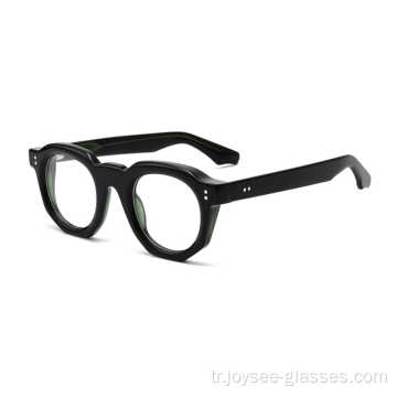 İyi yuvarlak kalın asetat moda yeni görme optik gözlük